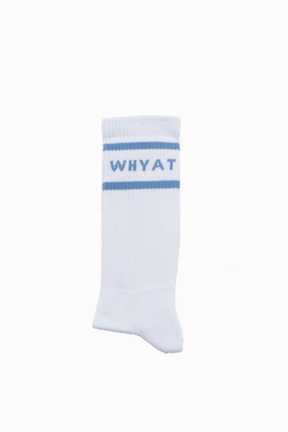 WHYAT BBALL SOCKS -WHITE/BLUE