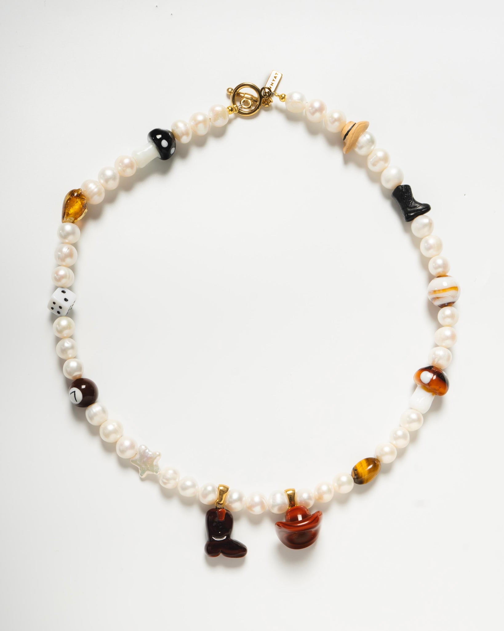 Cowboy pearl necklace