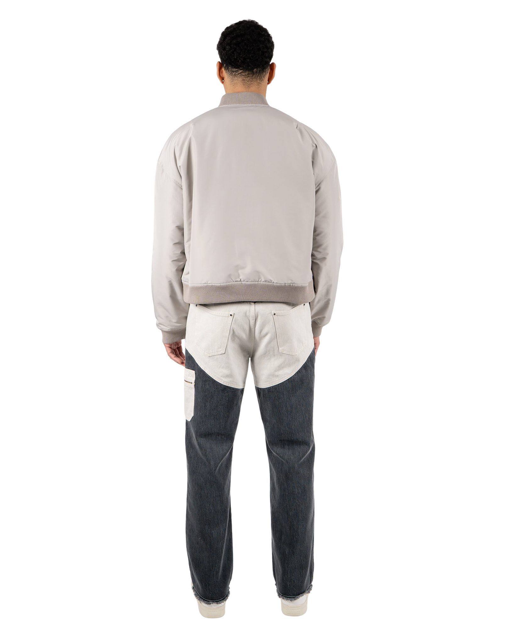 WHYAT NYLON BOMBER JACKET -LIGHT GRAY