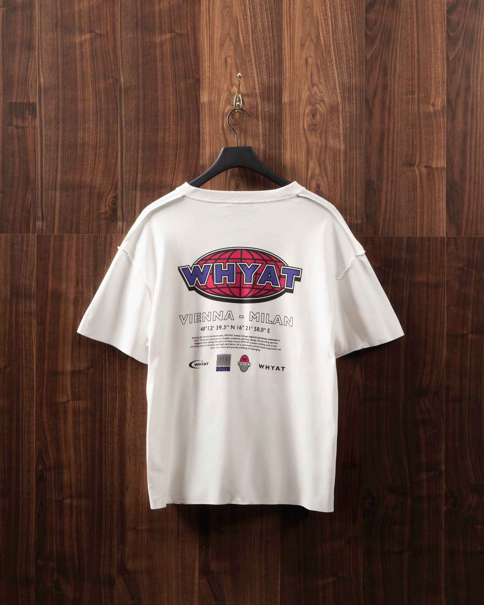 WHYAT INSIDE-OUT TEE WHYAT" LOGO white