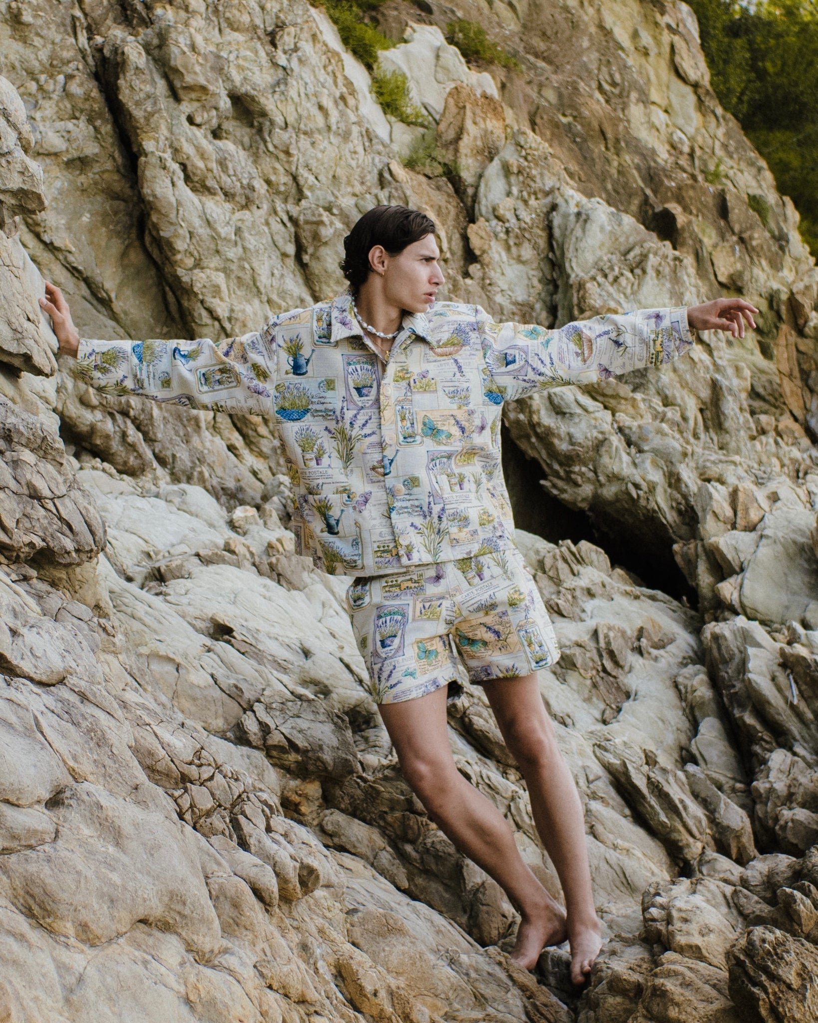 WHYAT Handmade Overshirt - "Carte Postale"