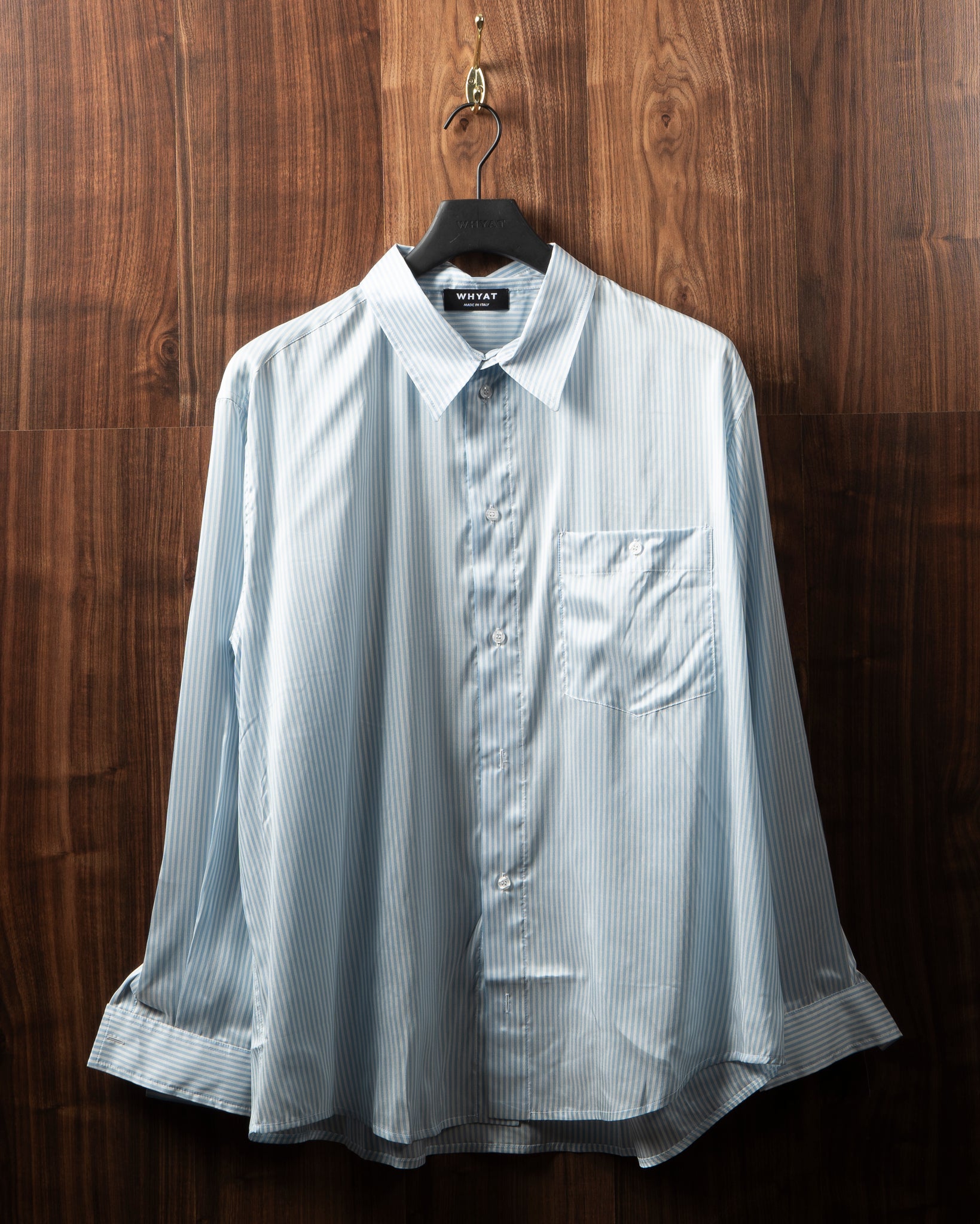 WHYAT Handmade Striped Shirt - Blue