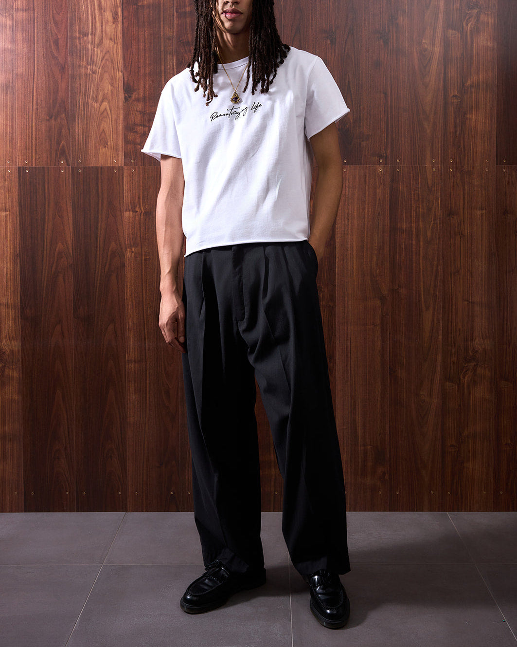 WHYAT Handmade Suitpants -Black/Anthracite