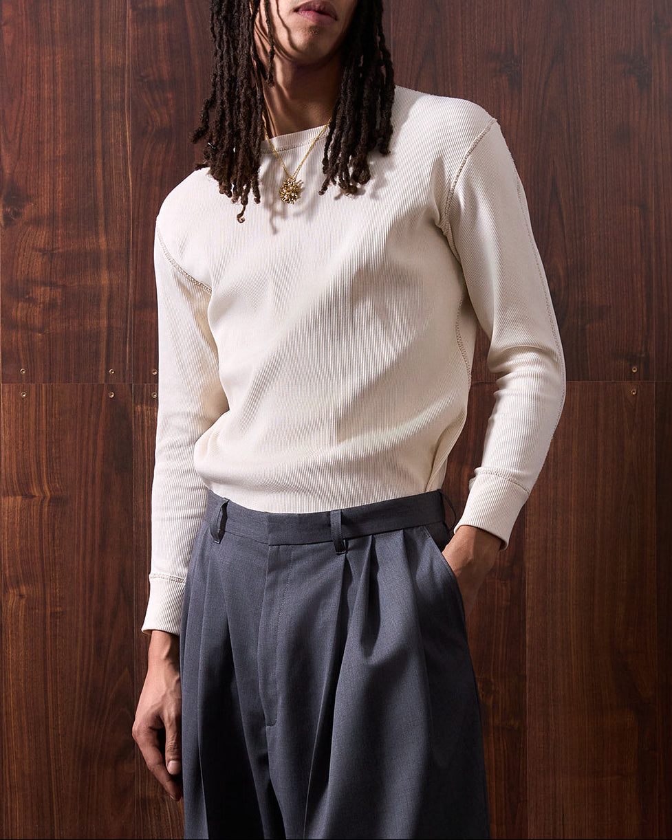 WHYAT Handmade longsleeve -beige