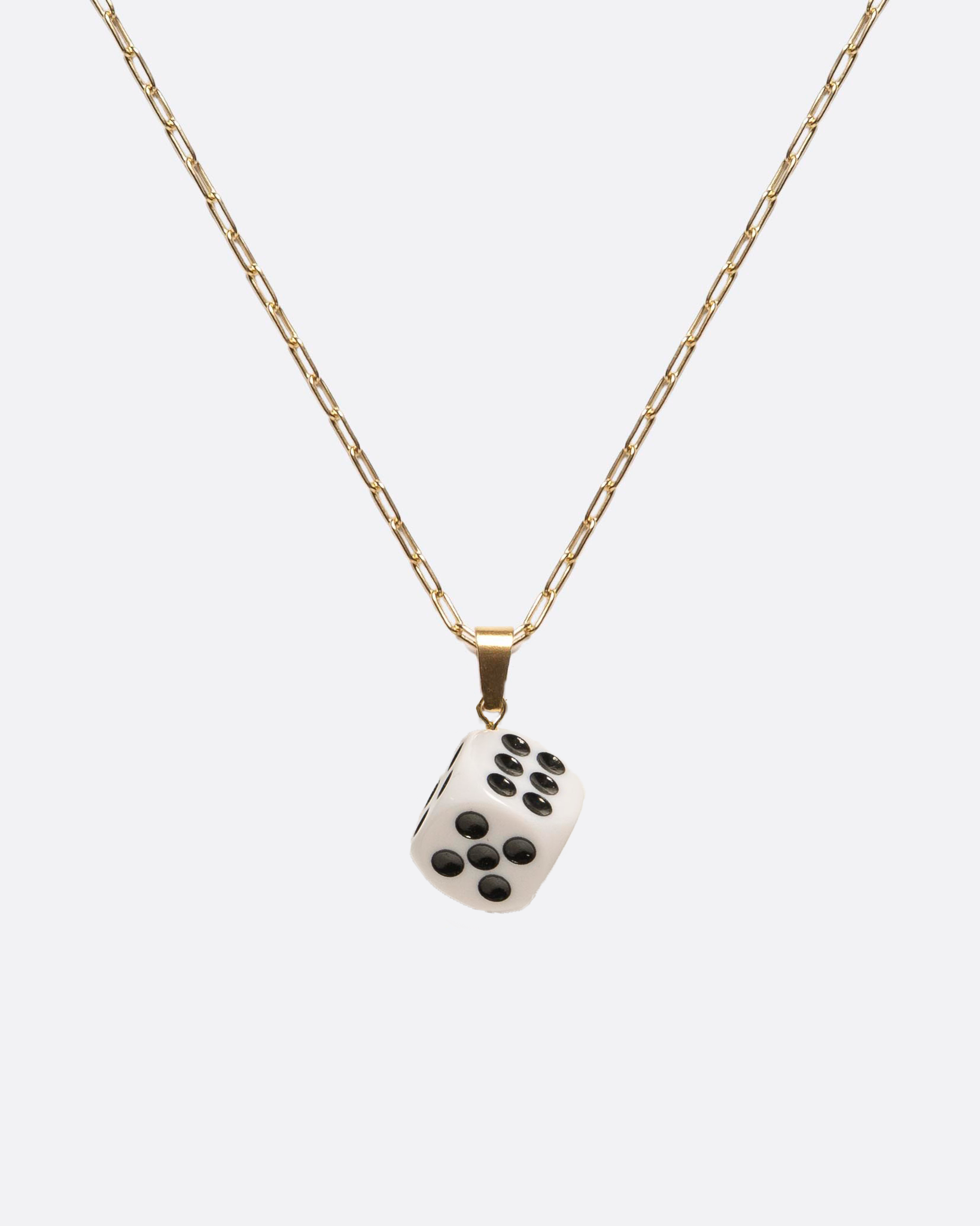 Dice gold necklace 