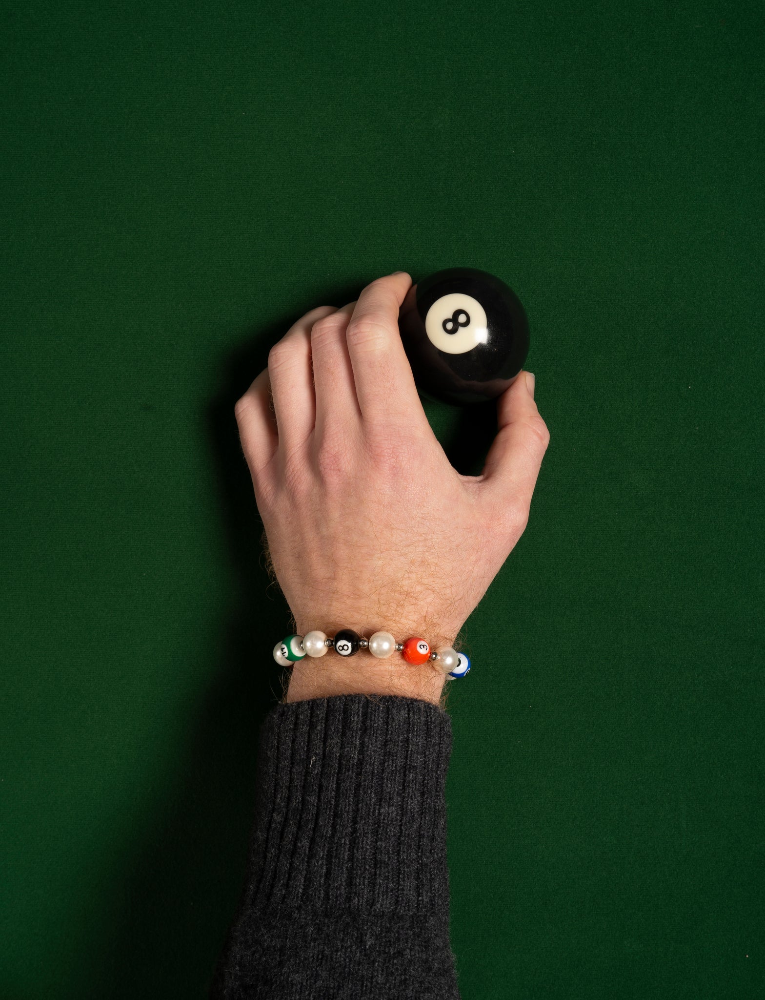 Billiard bead bracelet
