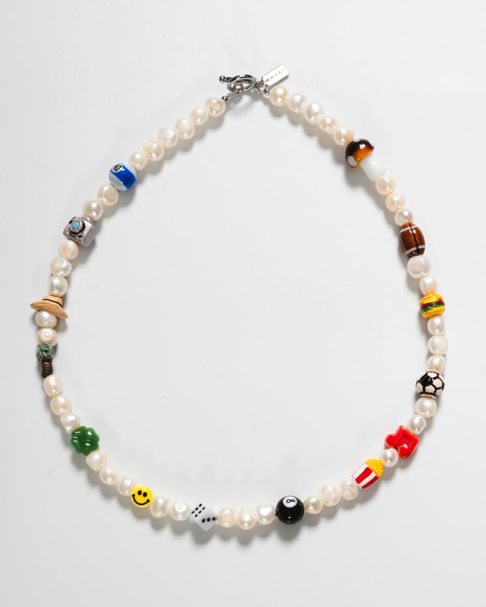 WHYAT Pearl Necklace with charms