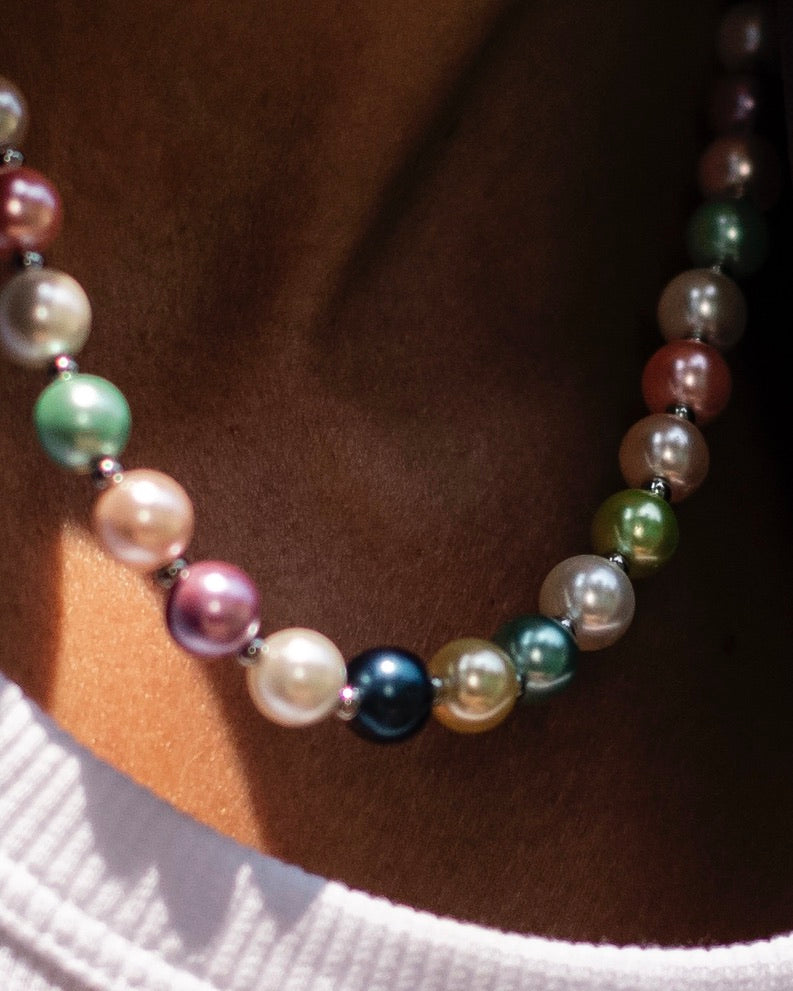 Pearl Necklace Colorful