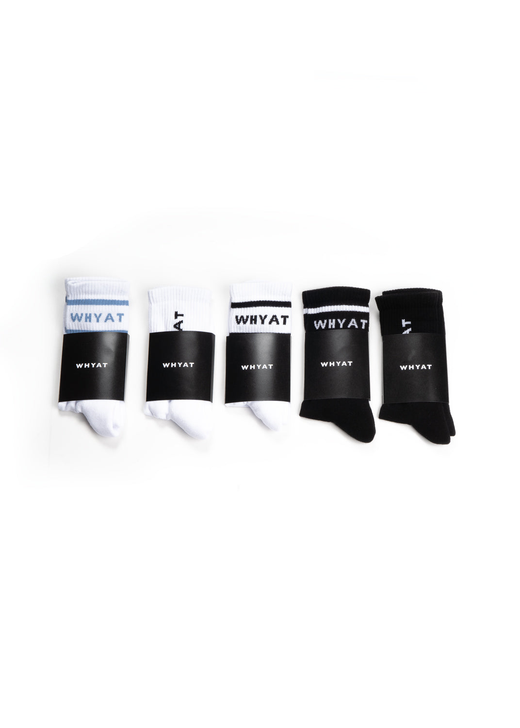 WHYAT BBALL SOCKS -WHITE/BLUE