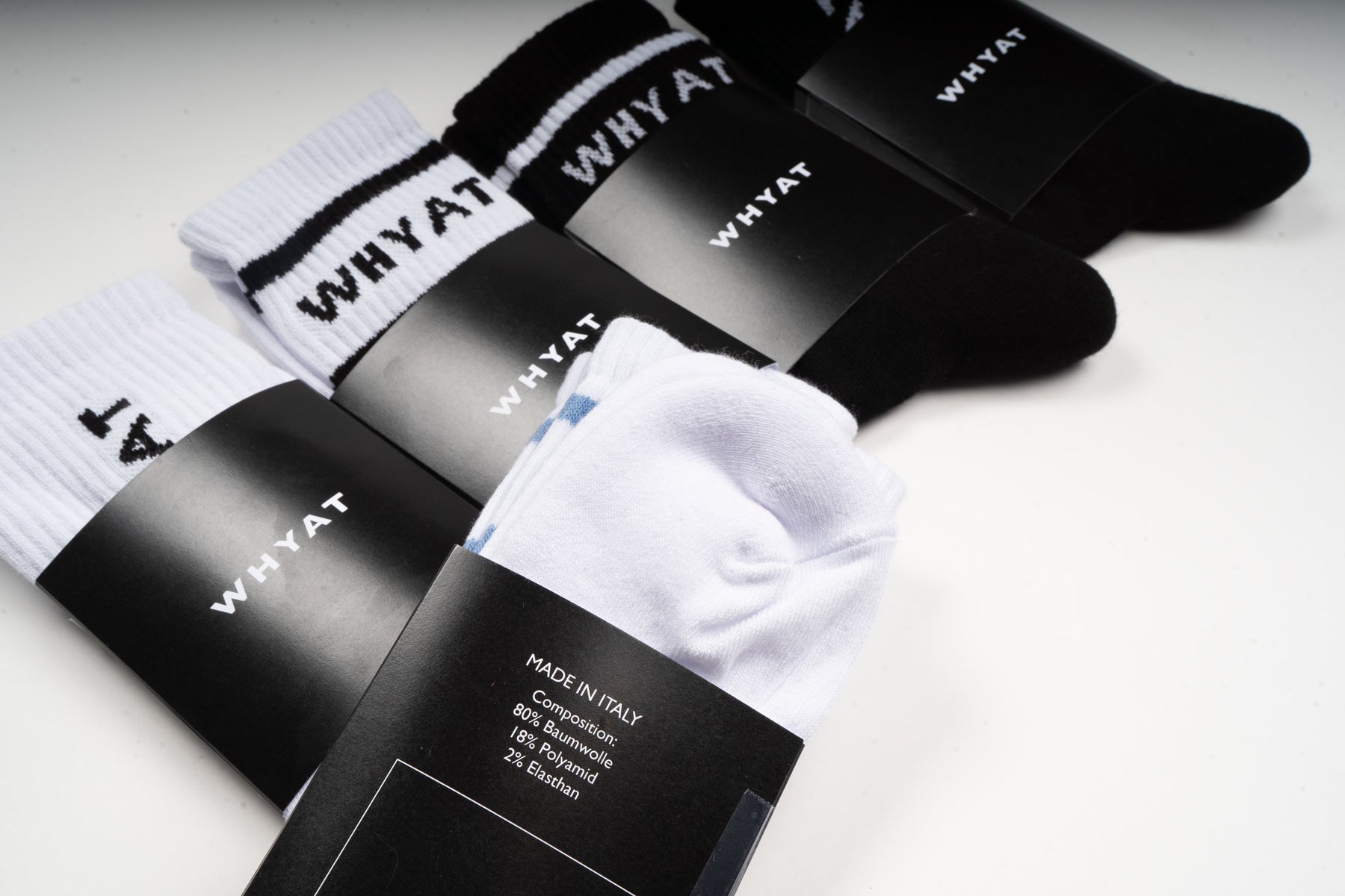 WHYAT BBALL SOCKS -WHITE/BLUE