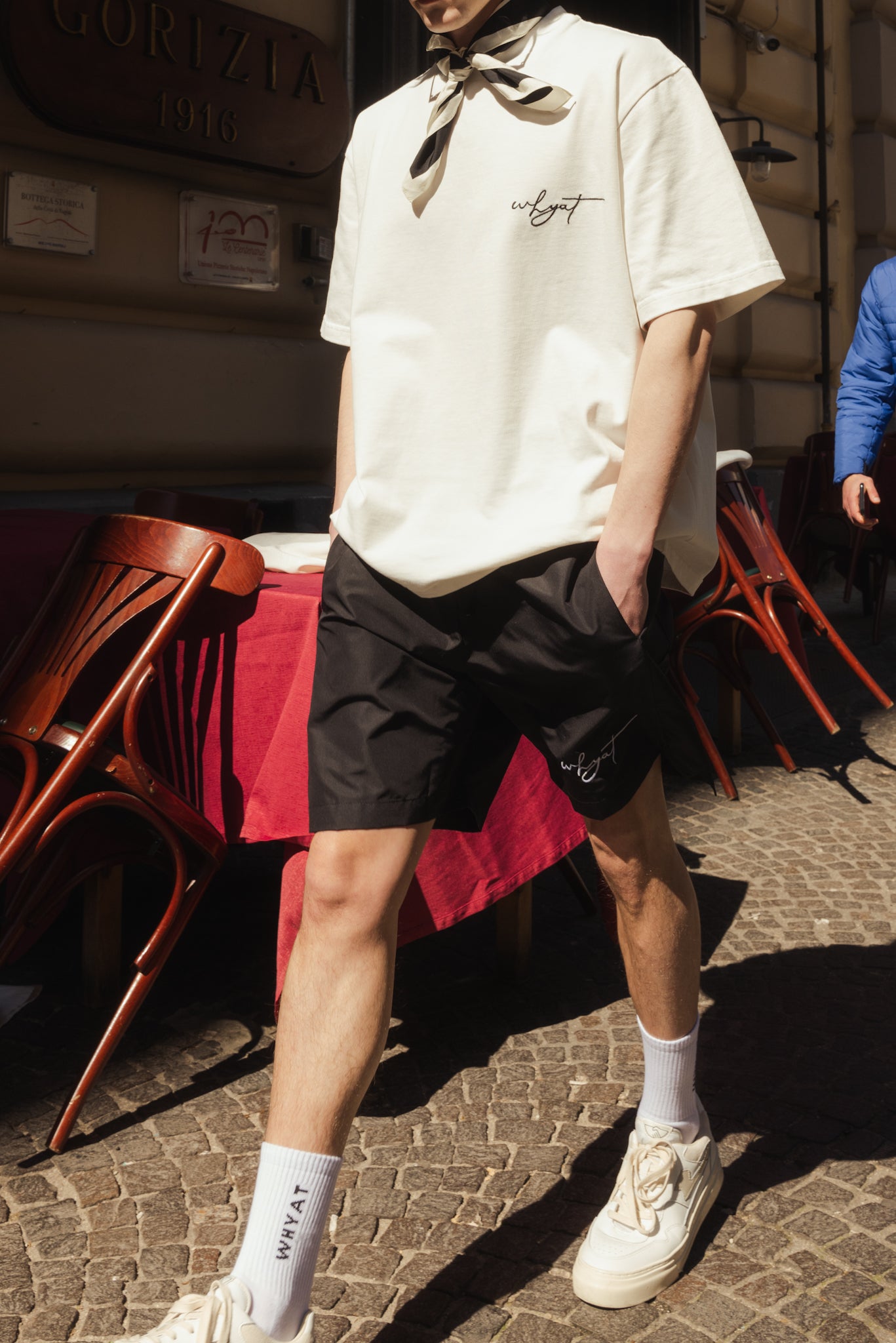 WHYAT SHORTS SIGNATURE LOGO -BLACK
