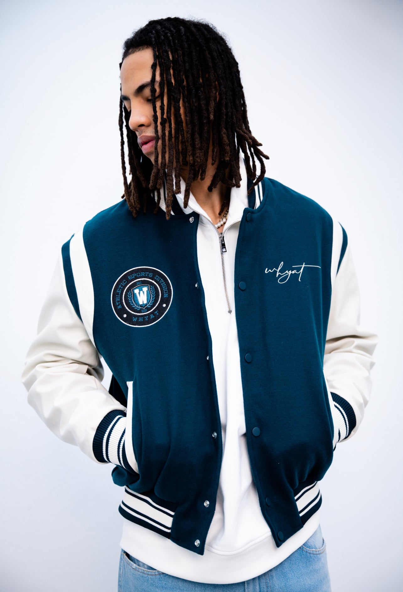 WHYAT COLLEGE JACKET -GREEN