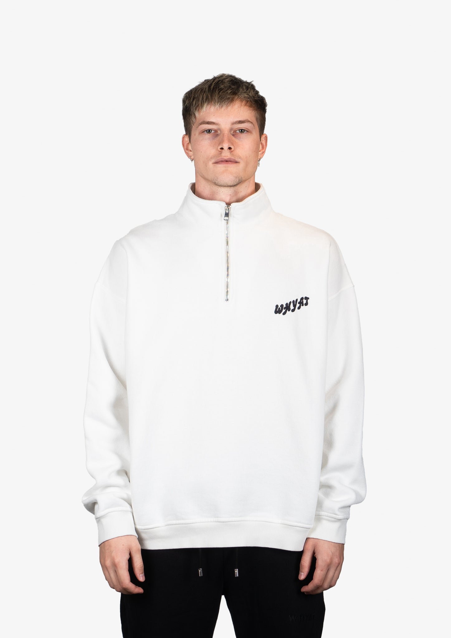 WHYAT HALF-ZIP SWEATSHIRT MONTE-CARLO -WHITE