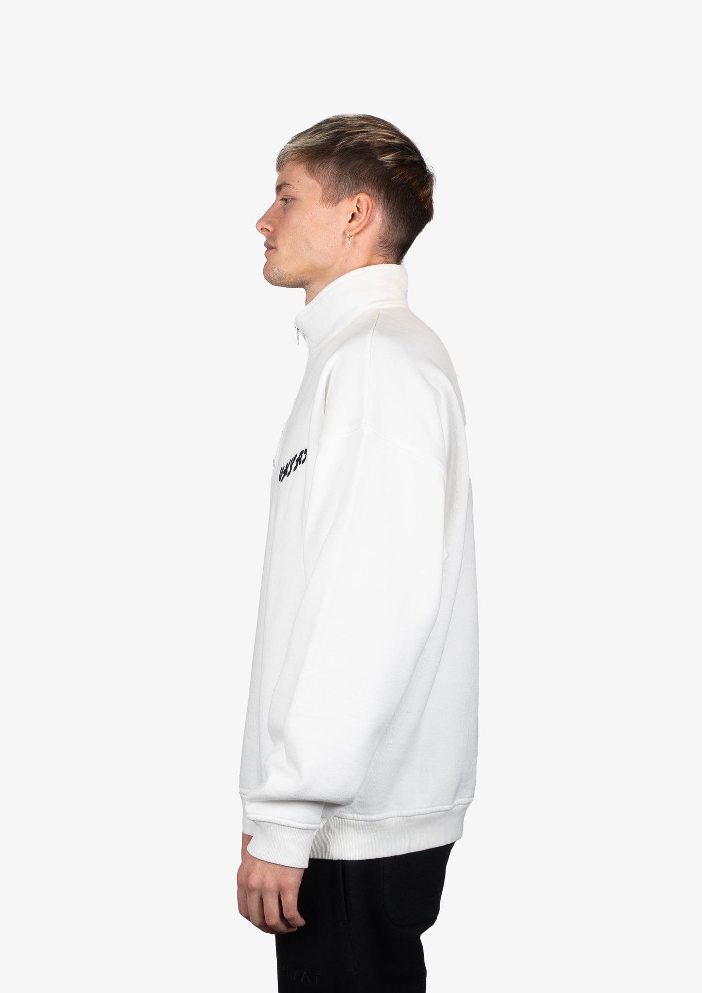 WHYAT HALF-ZIP SWEATSHIRT MONTE-CARLO -WHITE