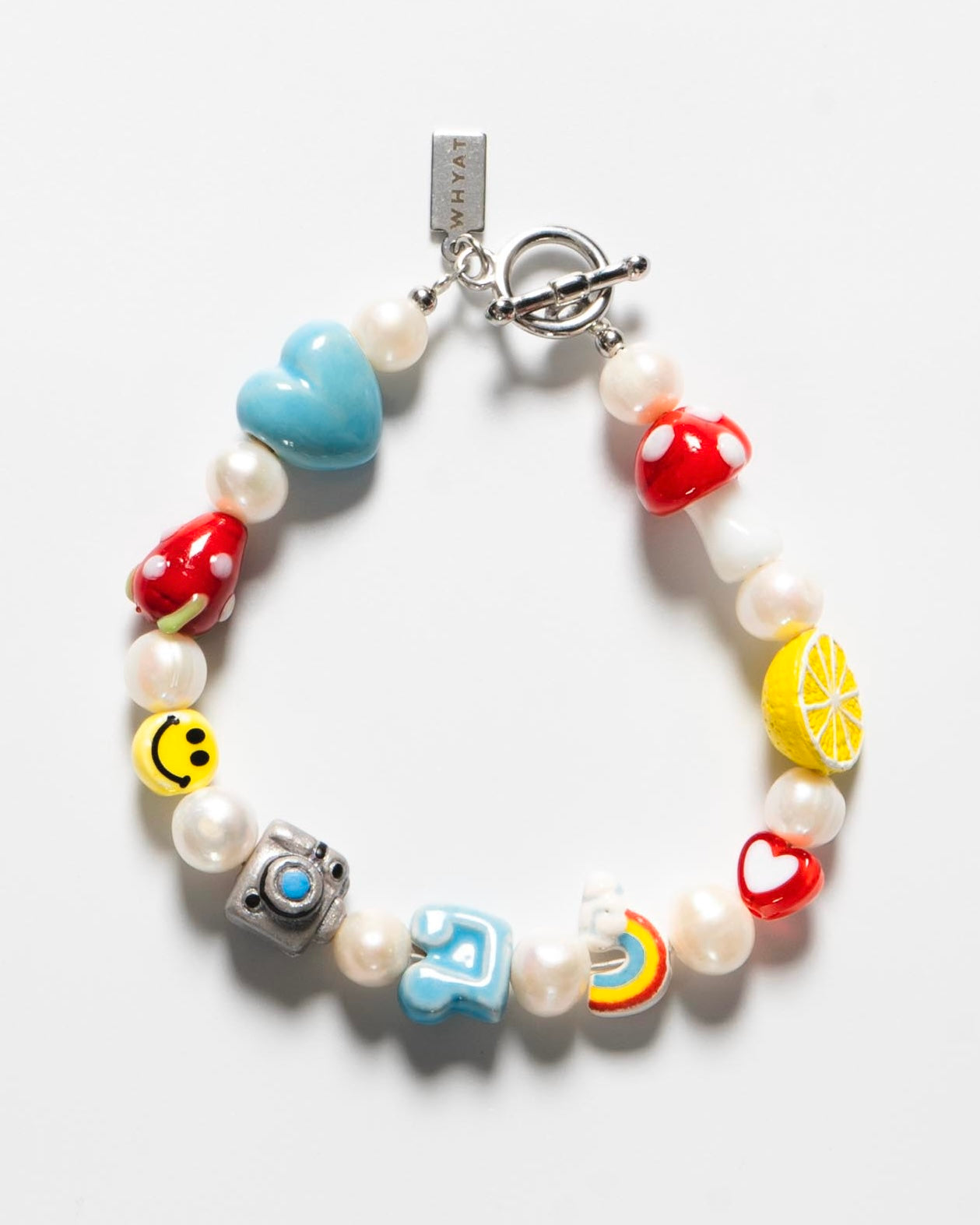 pearl bracelet with charms