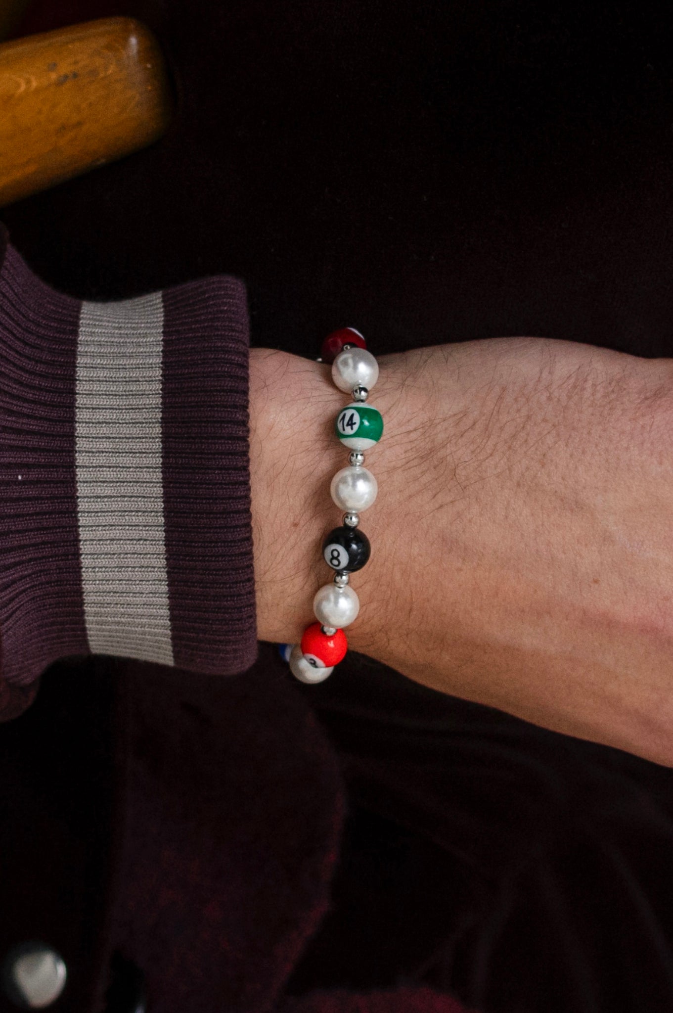 Pool Billiards bracelet pearls