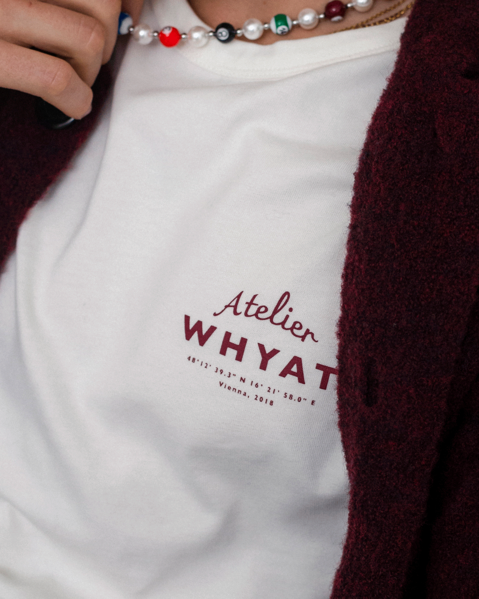 WHYAT Tee Atelier White/Red