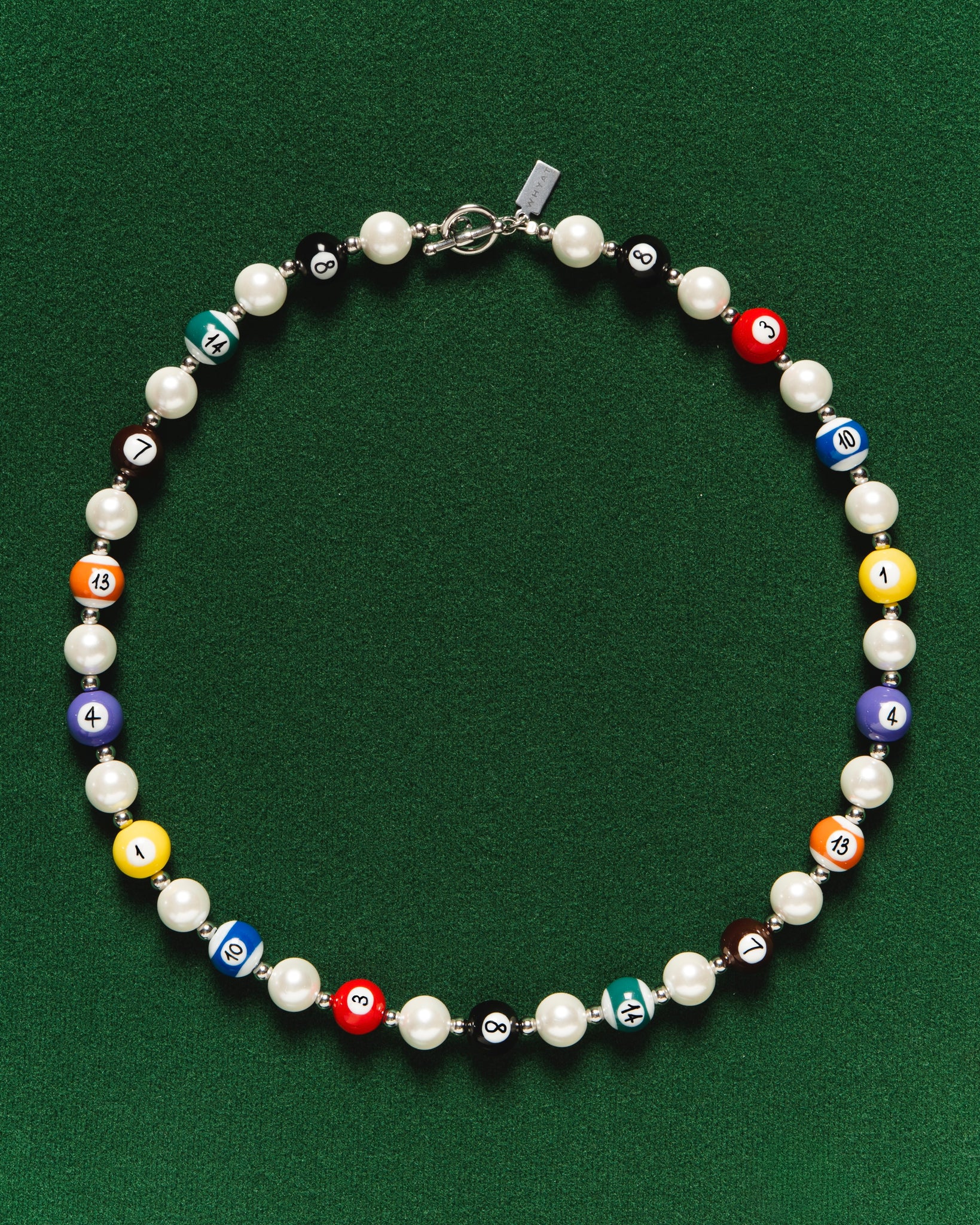 künstliche perle WHYAT Hand-painted Billiards Pearl Necklace