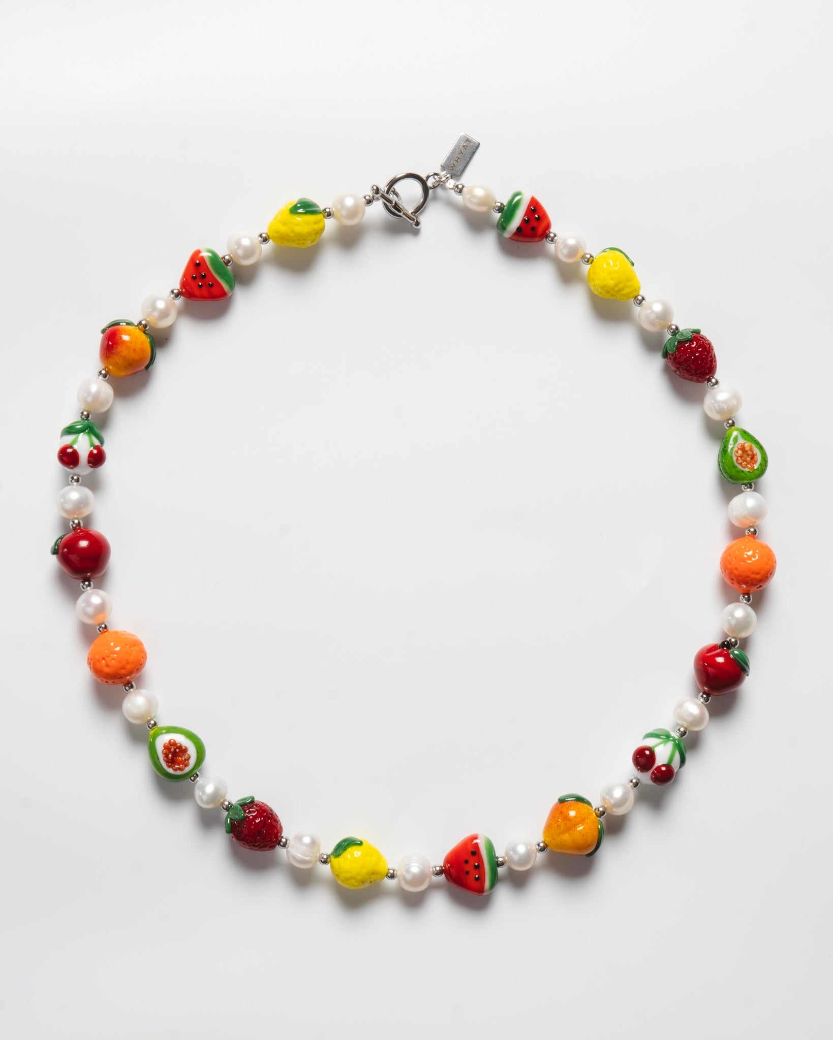 WHYAT Handmade Glass Fruits Necklace
