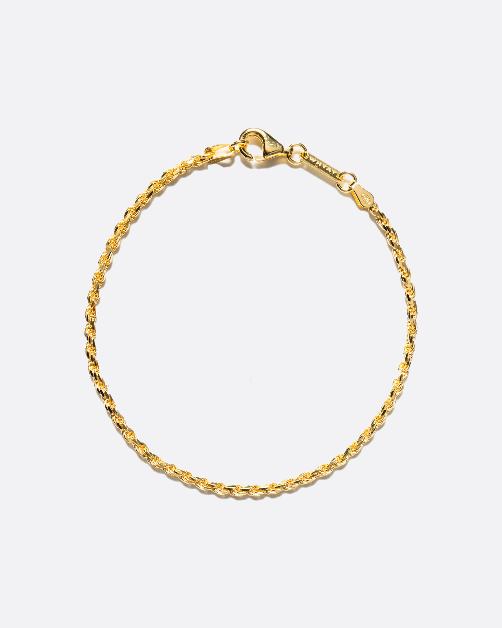 rope bracelet in gold