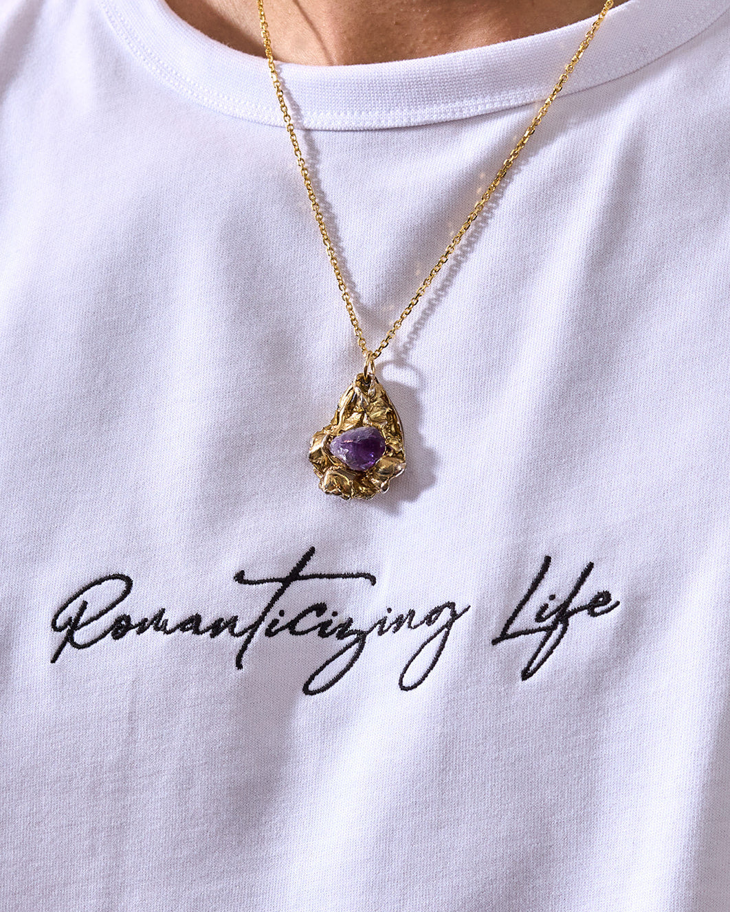 WHYAT Tee - "Romanticizing Life" -white