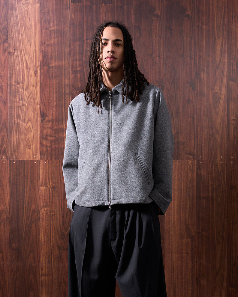 WHYAT Handmade Merino Wool Jacket- "Grey"