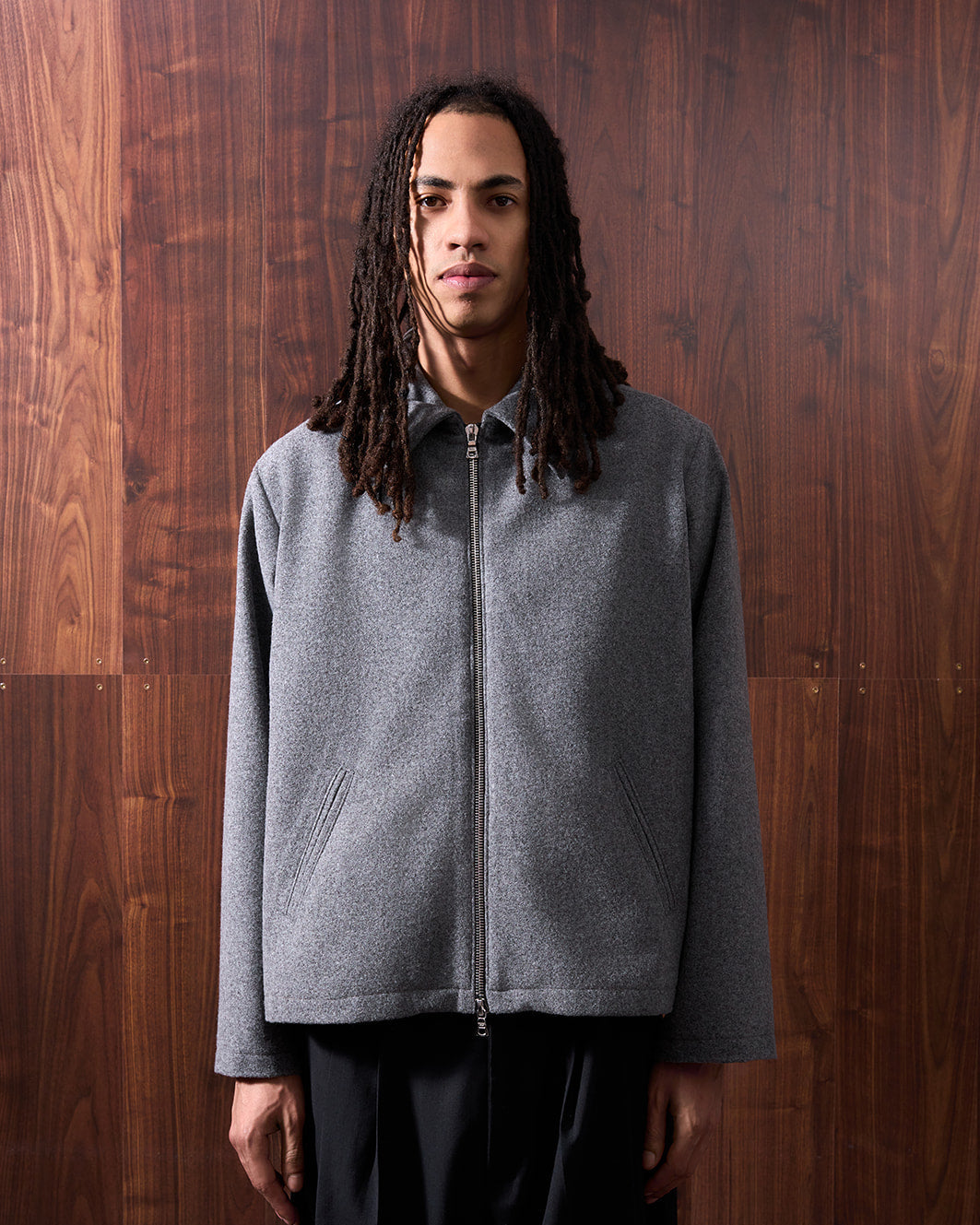 WHYAT Handmade Merino Wool Jacket- "Grey"