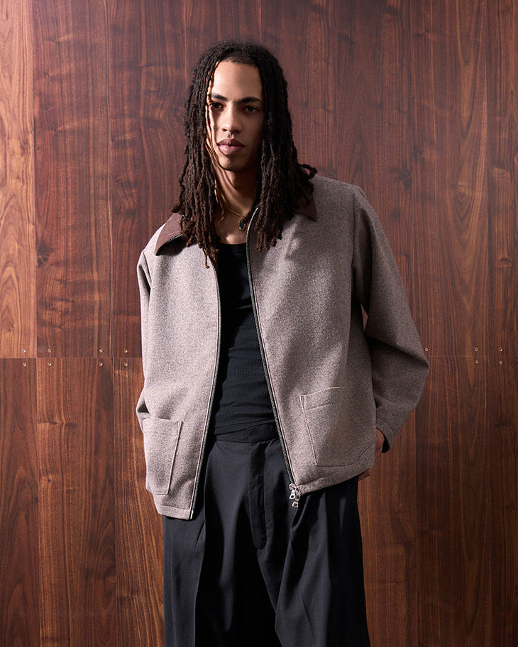 WHYAT Handmade Merino Wool Jacket- "Brown"