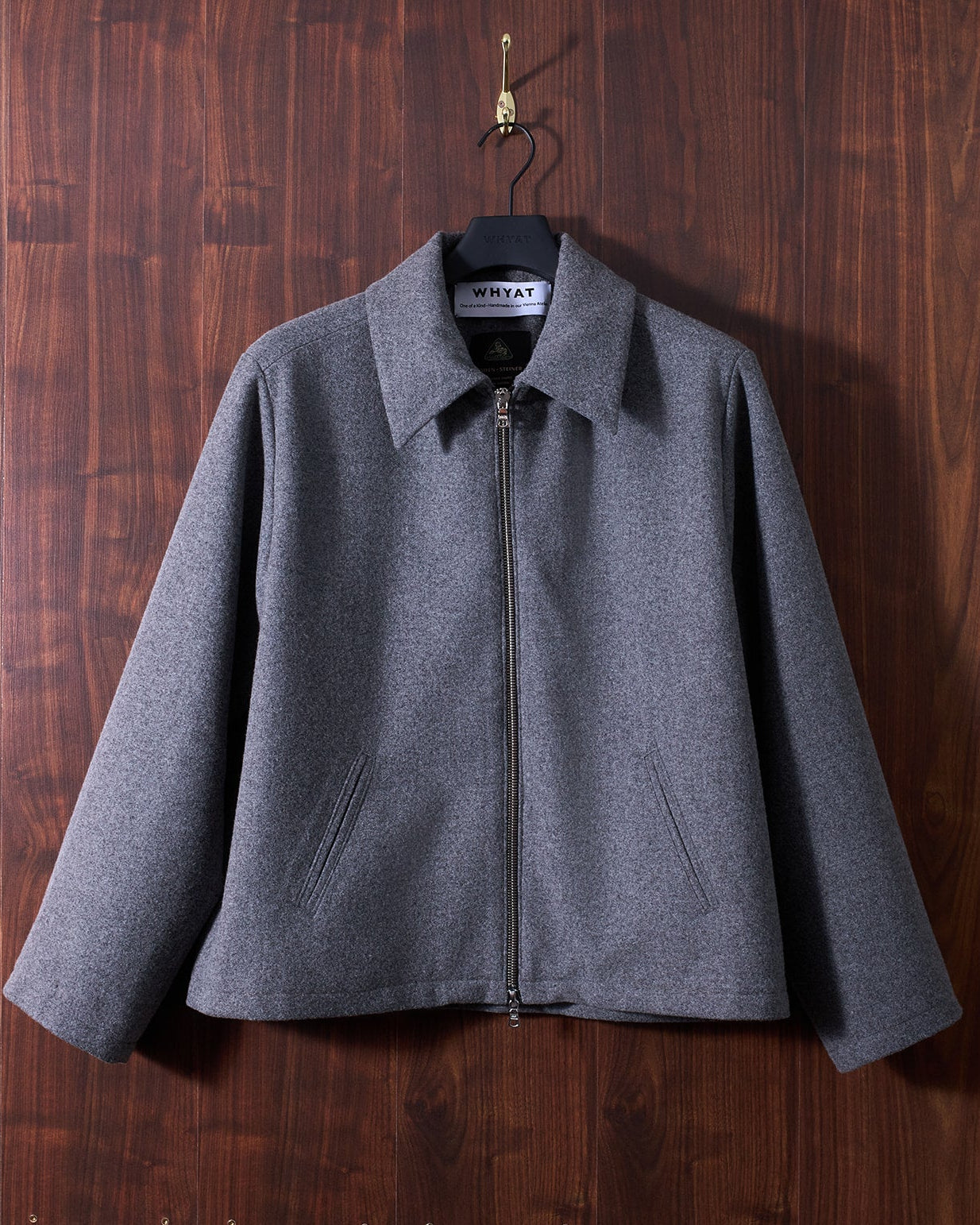 WHYAT Handmade Merino Wool Jacket- "Grey"