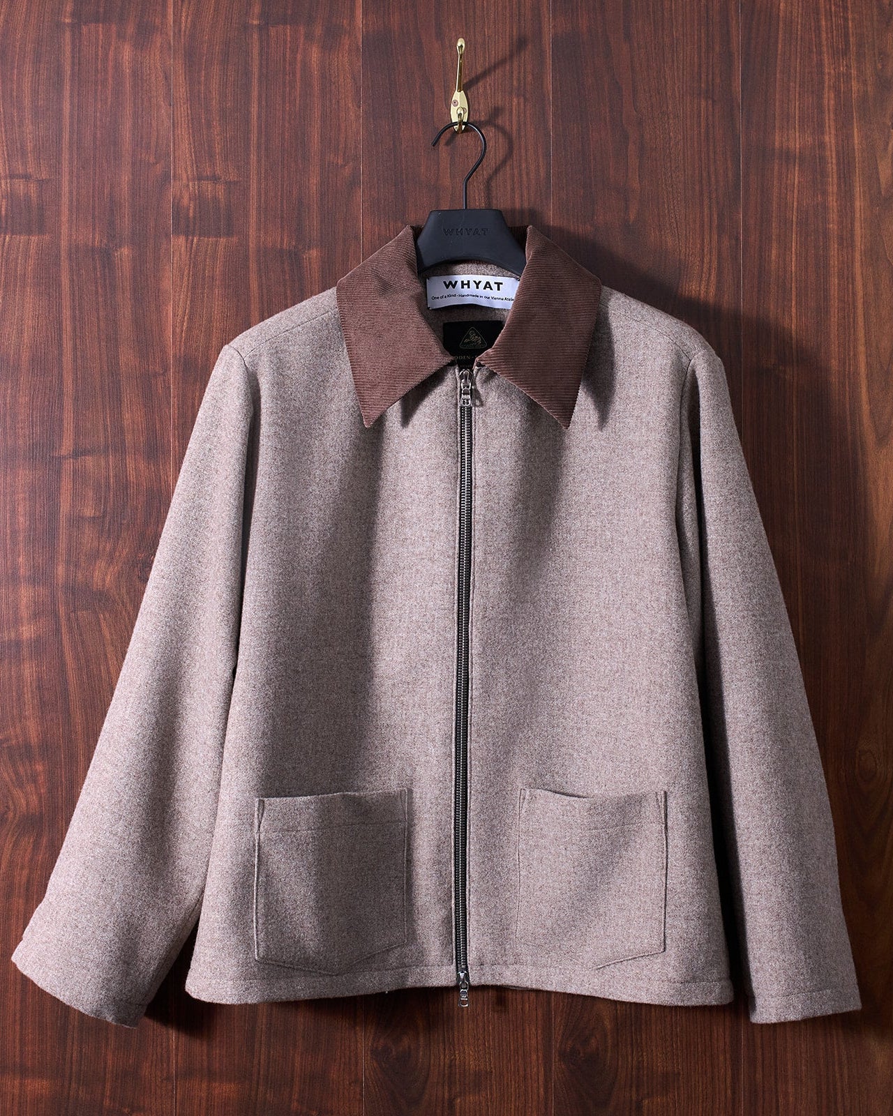 WHYAT Handmade Merino Wool Jacket- "Brown"