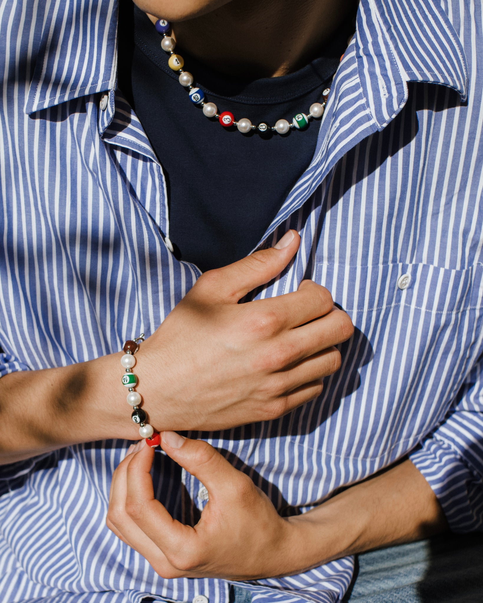 Perlenarmband mit billiardkugeln