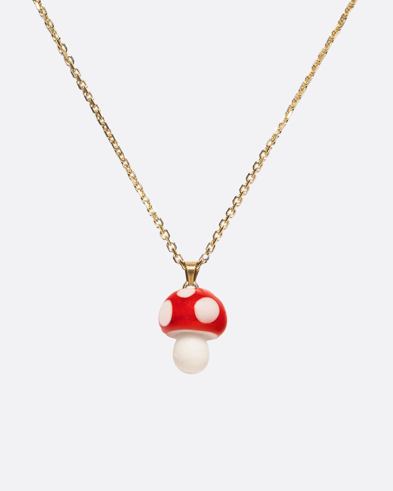 Mushroom charm necklace