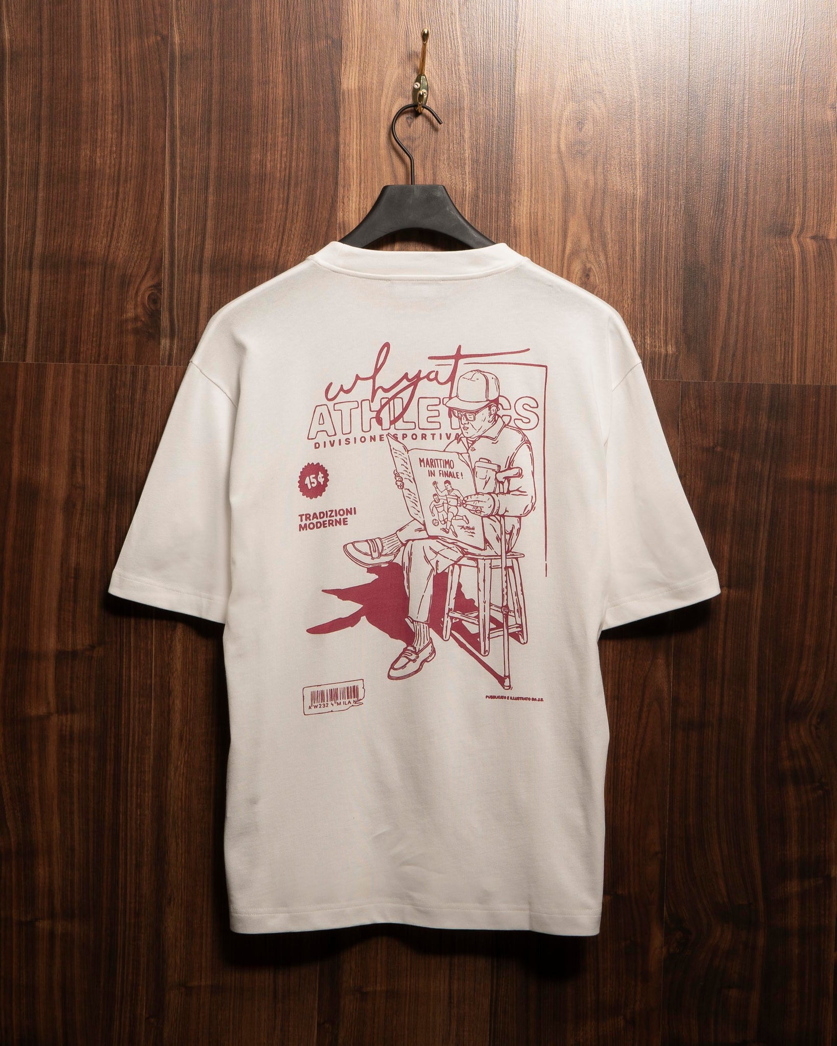 WHYAT TEE "LA RIVISTA MILANO" VINTAGE WHITE/RED