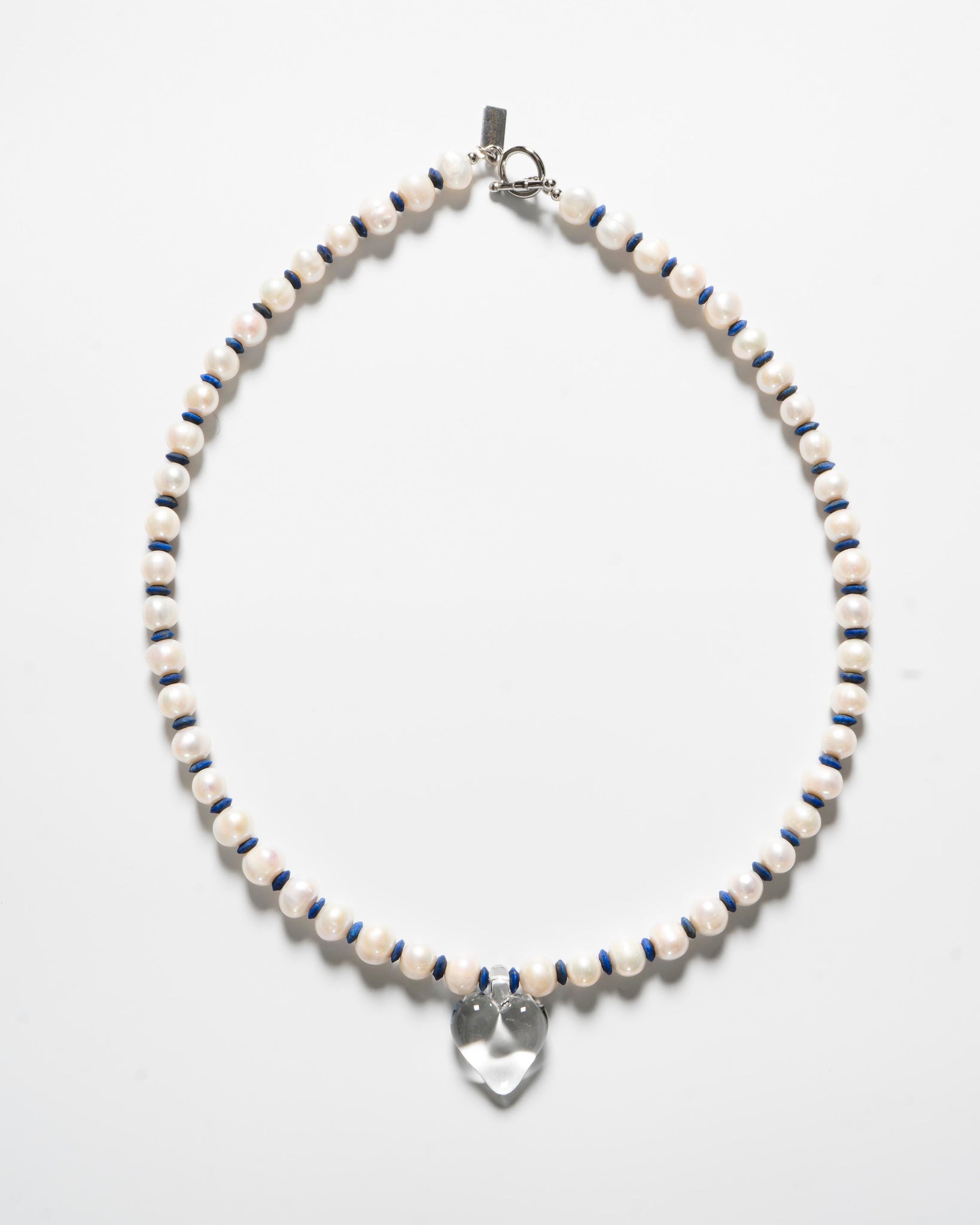 Glass Heart Necklace - Lapislazuli