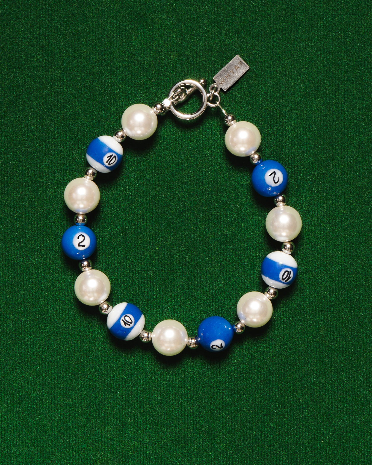 WHYAT hand-painted billiards bracelet blue