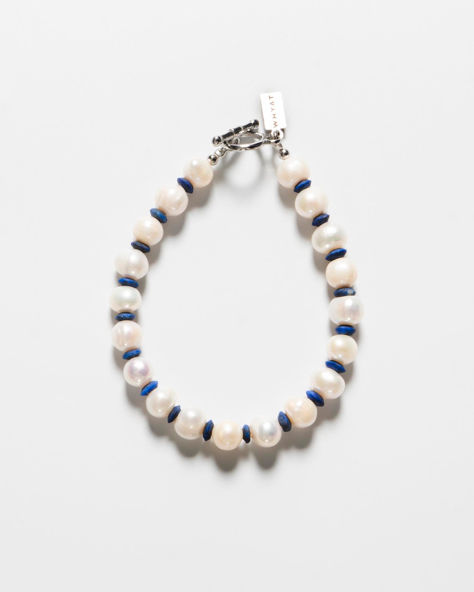 Freshwater Pearl Bracelet -Lapislazuli