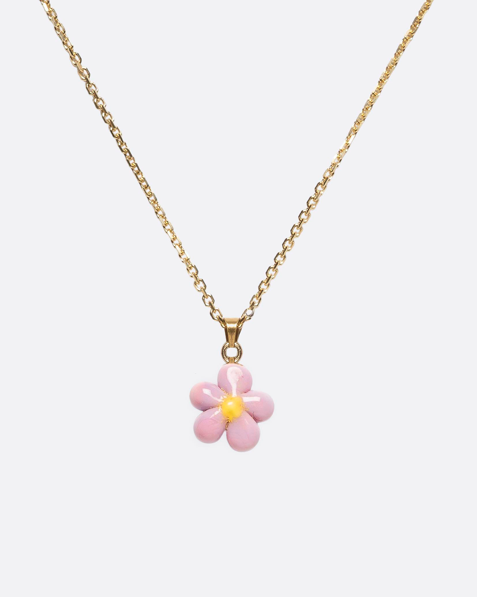 pink daisy necklace