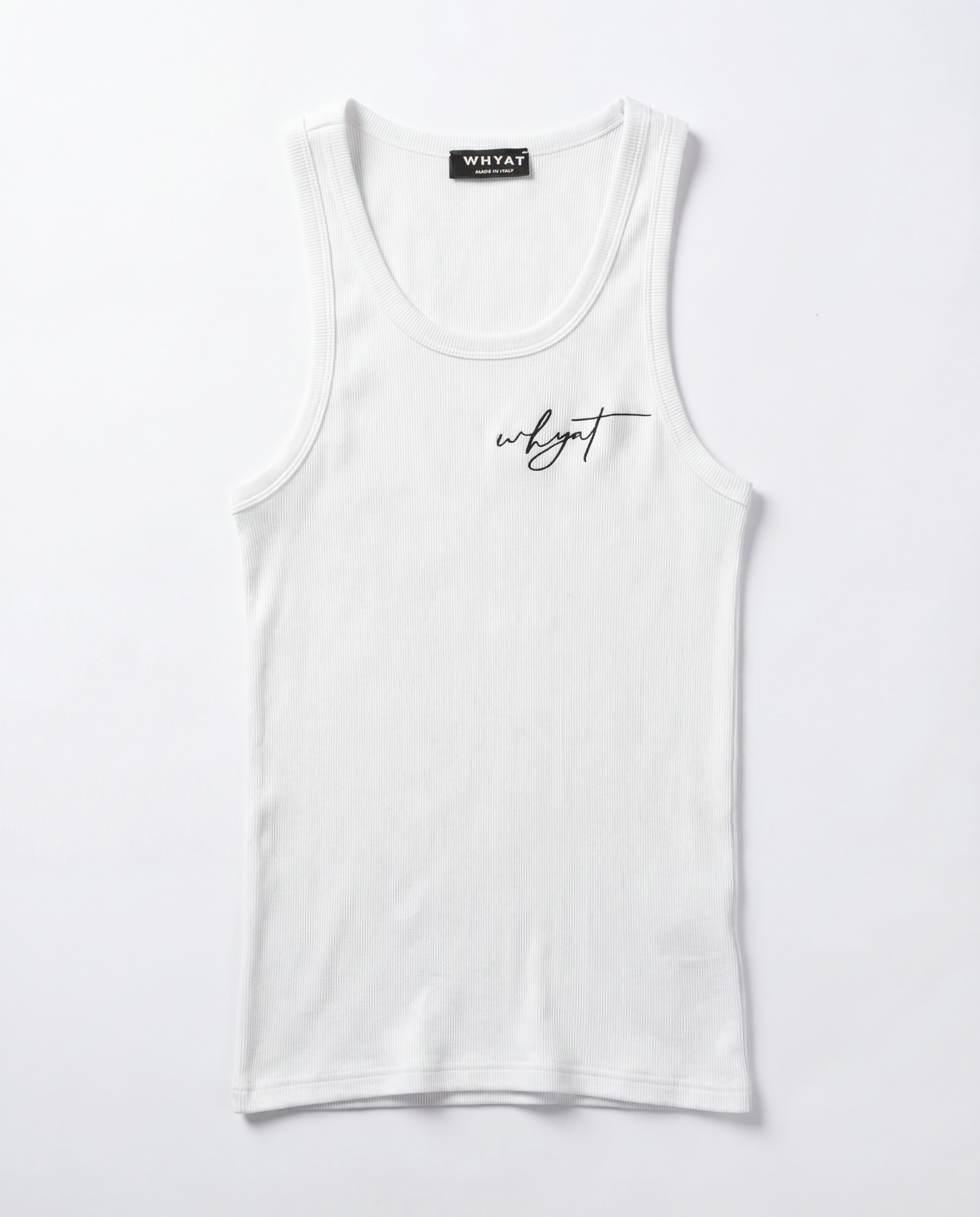 WHYAT TANKTOP SIGNATURE LOGO WHITE